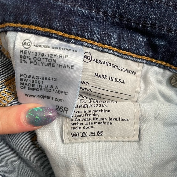 AG Adriano Goldschmied The Farrah High-Rise Distressed Skinny - Picture 4 of 7